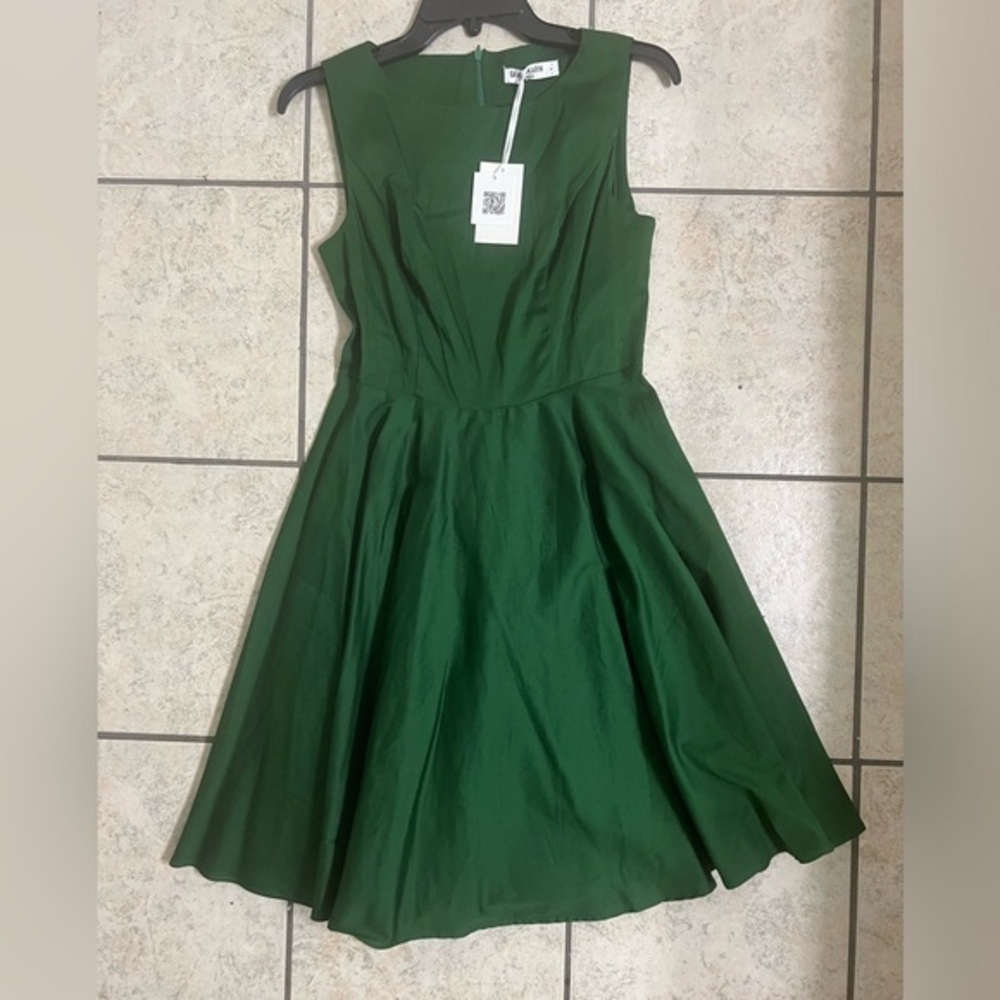 Grace Karin Cotton A-line Green Dress, NWT, size S